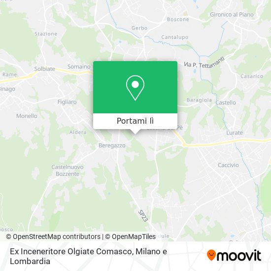 Mappa Ex Inceneritore Olgiate Comasco