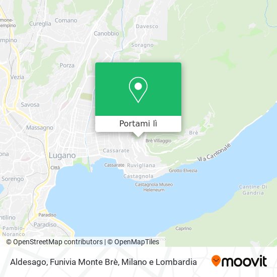Mappa Aldesago, Funivia Monte Brè
