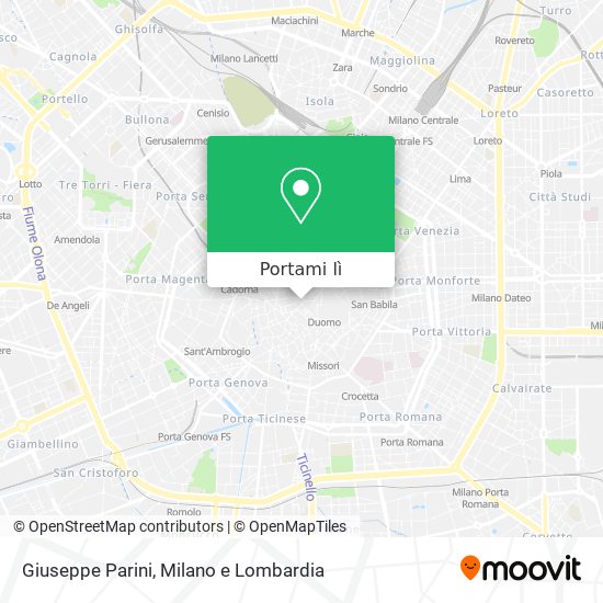 Mappa Giuseppe Parini