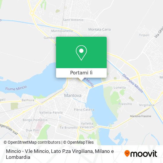 Mappa Mincio - V.le Mincio, Lato P.za Virgiliana