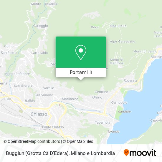 Mappa Buggiun (Grotta Cà D'Edera)