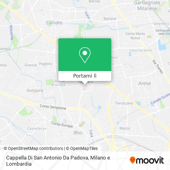 Mappa Cappella Di San Antonio Da Padova