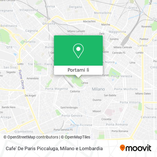 Mappa Cafe' De Paris Piccaluga