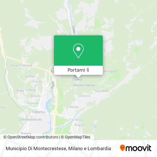 Mappa Municipio Di Montecrestese