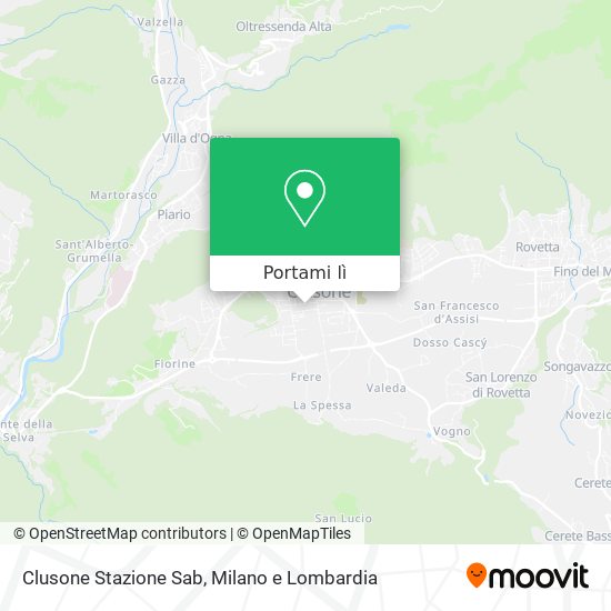 Mappa Clusone Stazione Sab