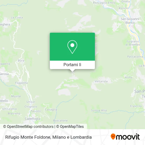 Mappa Rifugio Monte Foldone
