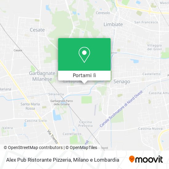 Mappa Alex Pub Ristorante Pizzeria
