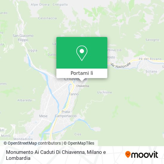 Mappa Monumento Ai Caduti Di Chiavenna