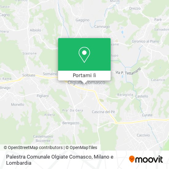 Mappa Palestra Comunale Olgiate Comasco