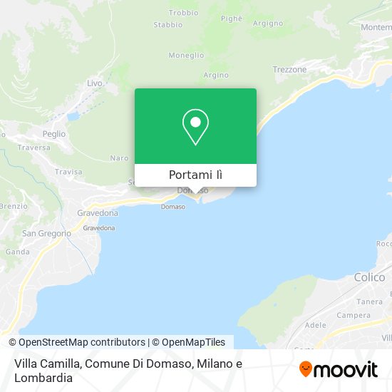 Mappa Villa Camilla, Comune Di Domaso