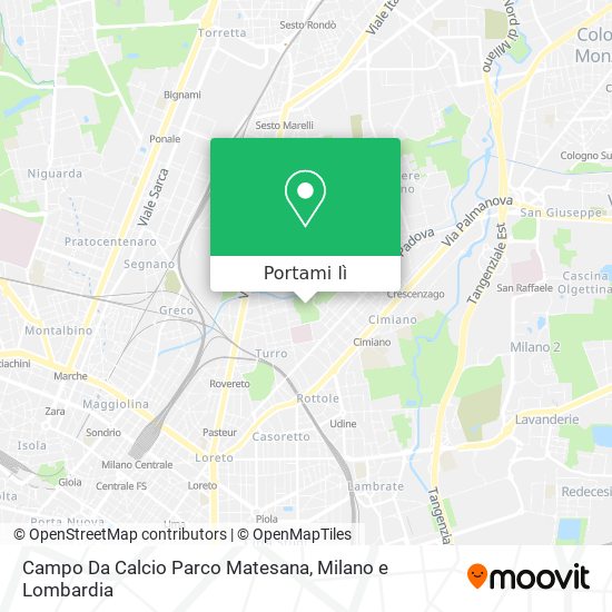 Mappa Campo Da Calcio Parco Matesana