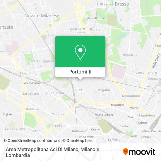 Mappa Area Metropolitana Aci Di Milano