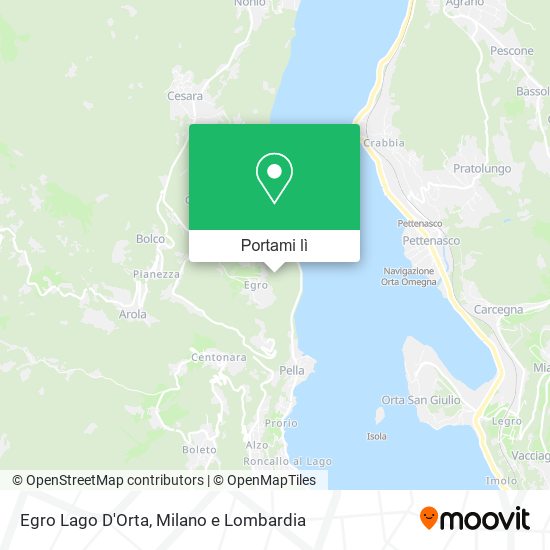 Mappa Egro Lago D'Orta