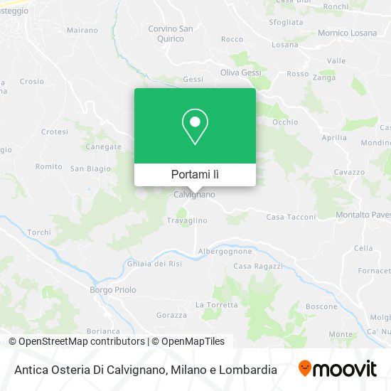 Mappa Antica Osteria Di Calvignano