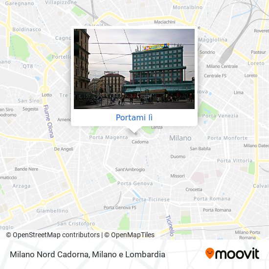 Mappa Milano Nord Cadorna