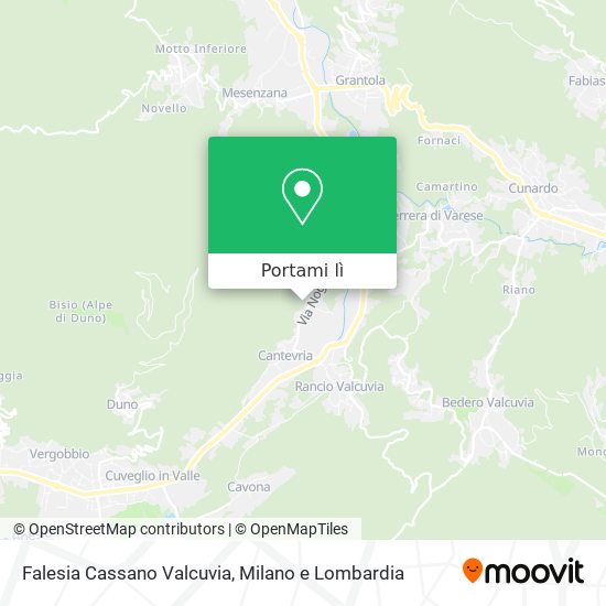 Mappa Falesia Cassano Valcuvia
