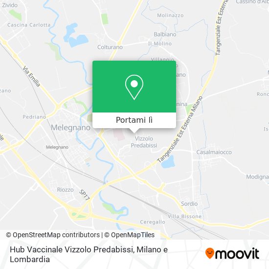 Mappa Hub Vaccinale Vizzolo Predabissi