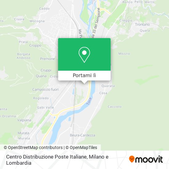 Mappa Centro Distribuzione Poste Italiane