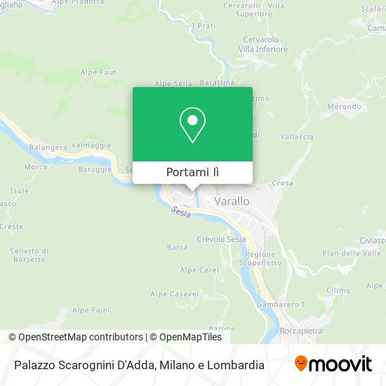 Mappa Palazzo Scarognini D'Adda