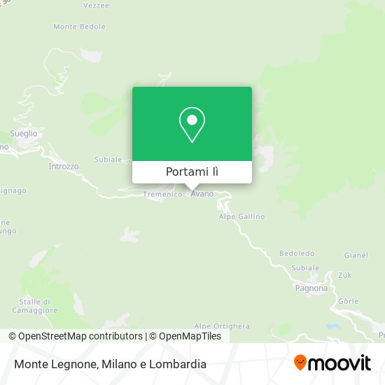 Mappa Monte Legnone