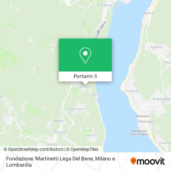 Mappa Fondazione ‘Martinetti Lega Del Bene