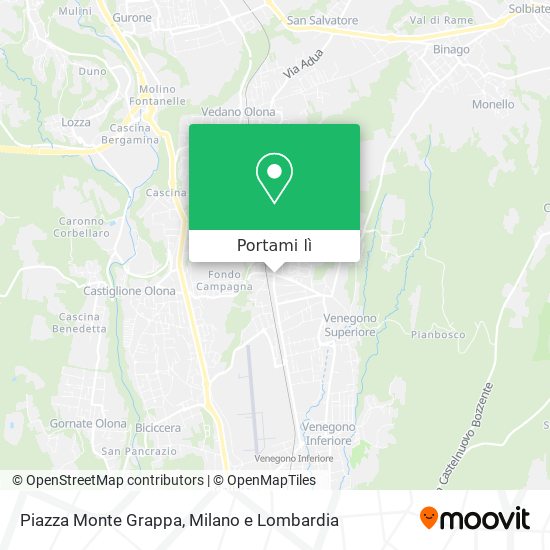 Mappa Piazza Monte Grappa