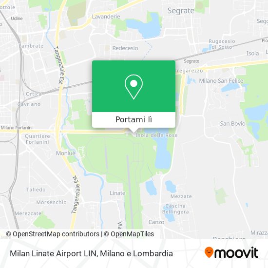 Mappa Milan Linate Airport LIN