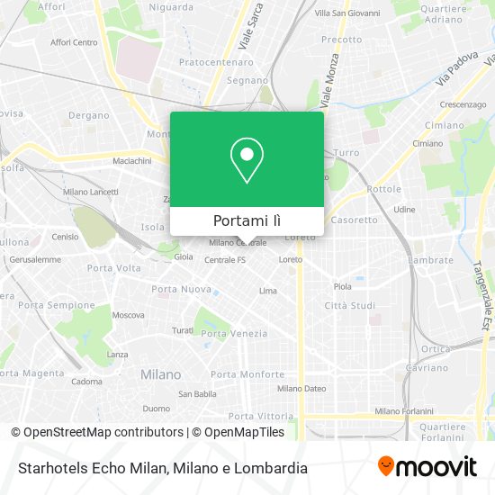 Mappa Starhotels Echo Milan