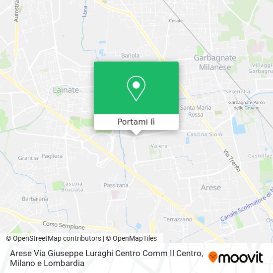 Mappa Arese Via Giuseppe Luraghi Centro Comm Il Centro