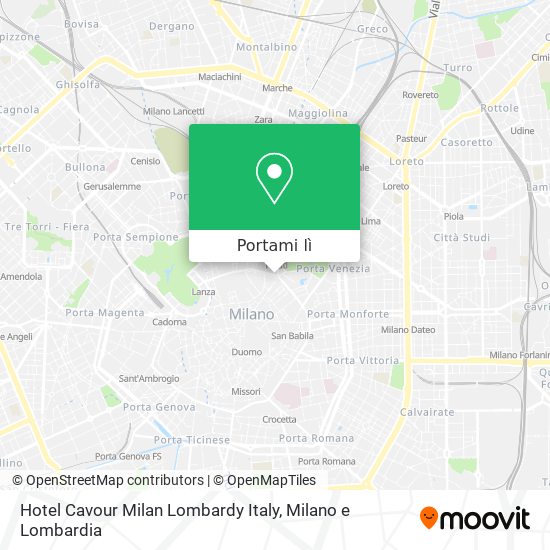 Mappa Hotel Cavour Milan Lombardy Italy
