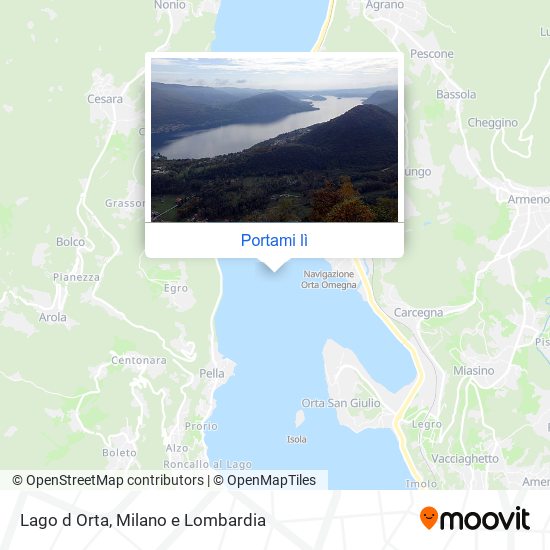 Mappa Lago d Orta