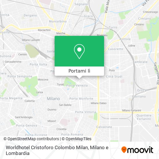 Mappa Worldhotel Cristoforo Colombo Milan