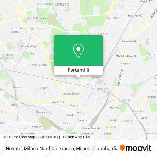 Mappa Novotel Milano Nord Ca Granda