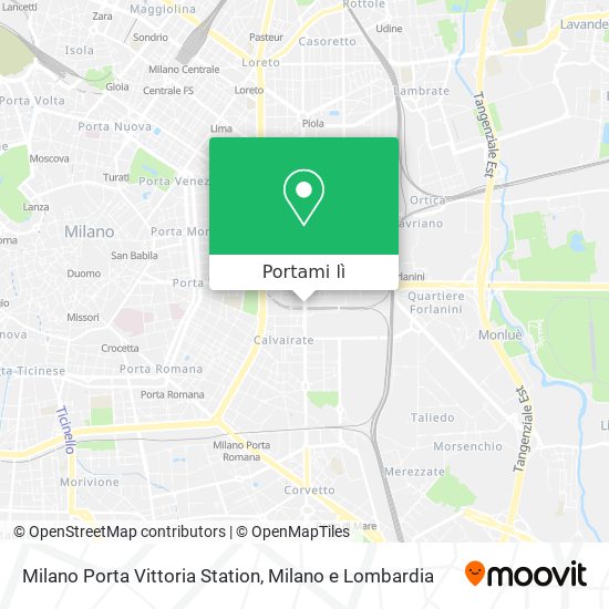 Mappa Milano Porta Vittoria Station