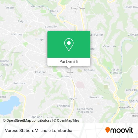 Mappa Varese Station