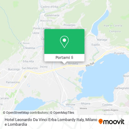 Mappa Hotel Leonardo Da Vinci Erba Lombardy Italy