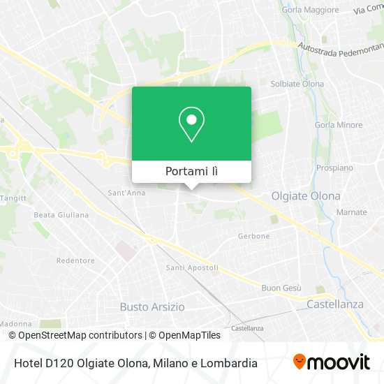 Mappa Hotel D120 Olgiate Olona