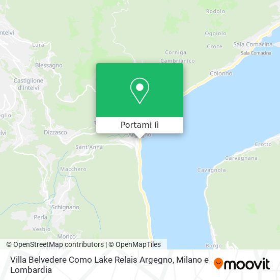 Mappa Villa Belvedere Como Lake Relais Argegno