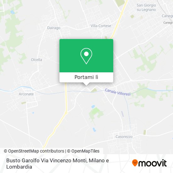 Mappa Busto Garolfo Via Vincenzo Monti