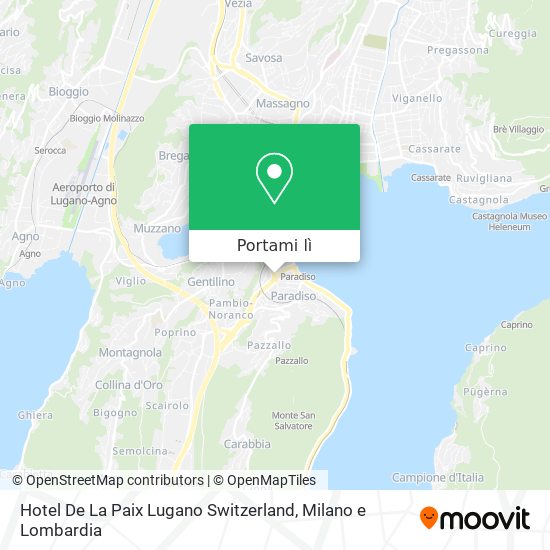 Mappa Hotel De La Paix Lugano Switzerland