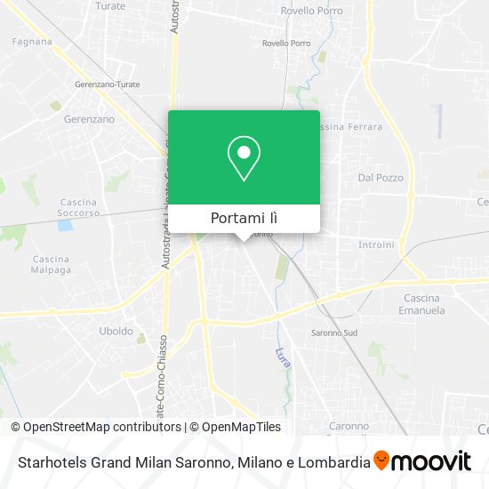 Mappa Starhotels Grand Milan Saronno