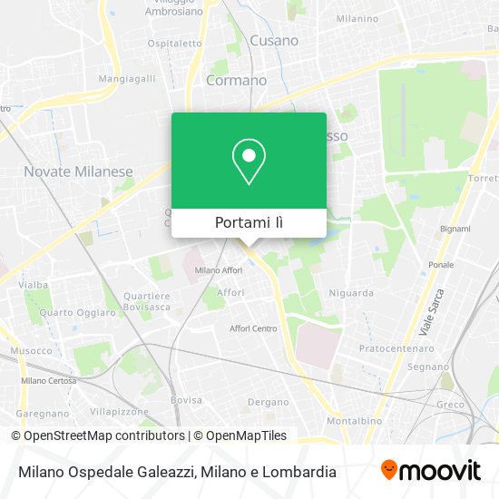 Mappa Milano Ospedale Galeazzi