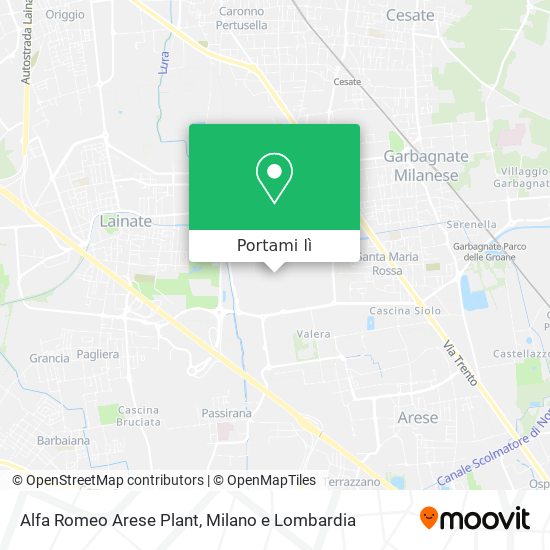 Mappa Alfa Romeo Arese Plant