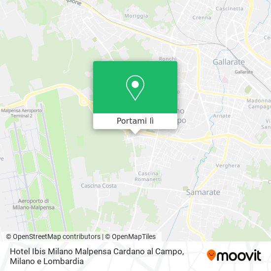 Mappa Hotel Ibis Milano Malpensa Cardano al Campo