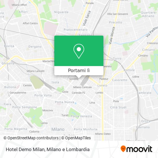 Mappa Hotel Demo Milan