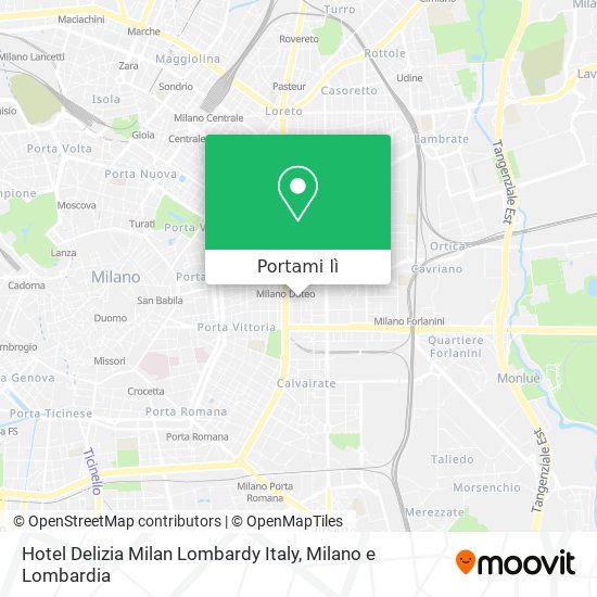 Mappa Hotel Delizia Milan Lombardy Italy