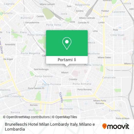 Mappa Brunelleschi Hotel Milan Lombardy Italy