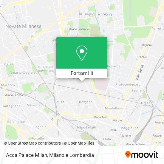 Mappa Acca Palace Milan