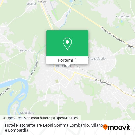 Mappa Hotel Ristorante Tre Leoni Somma Lombardo