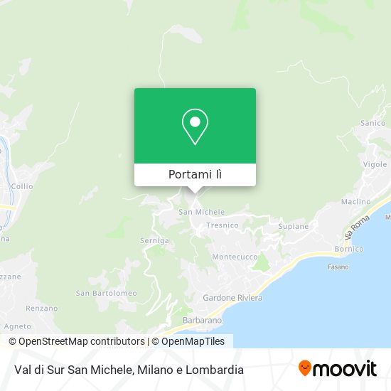 Mappa Val di Sur San Michele